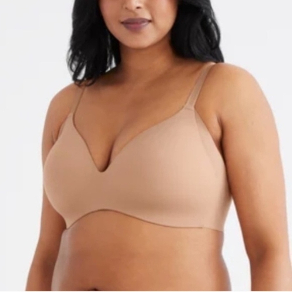 Knix Wingwoman Contour Wireless Bra Size 5 Tan